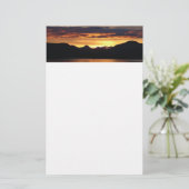 アラスカの夕日I美しいアラスカ写真 便箋 (スタンド正面)