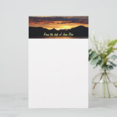 アラスカの夕日I美しいアラスカ写真 便箋 (スタンド正面)