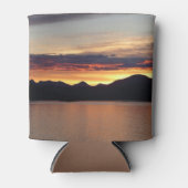 アラスカの夕日I美しいアラスカ写真 缶クーラー (正面)