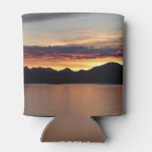 アラスカの夕日I美しいアラスカ写真 缶クーラー (裏面)