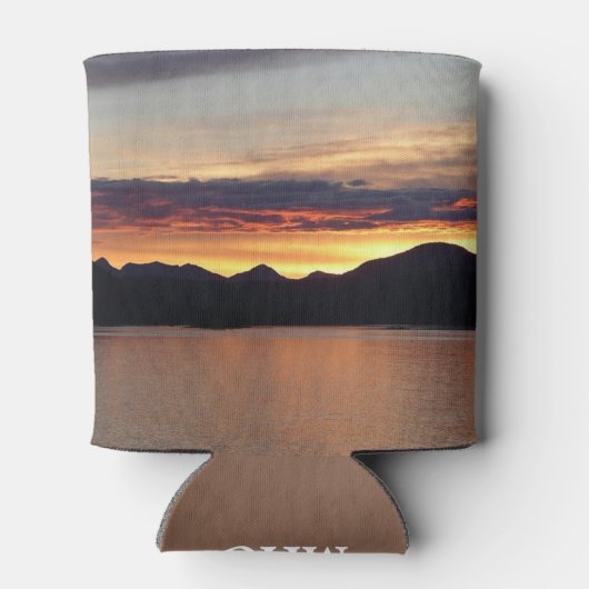 アラスカの夕日I美しいアラスカ写真 缶クーラー (裏面)