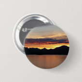 アラスカの夕日I美しいアラスカ写真 缶バッジ (正面&裏面)