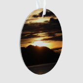 アラスカの夕日III美しいアラスカ写真 オーナメント (正面)