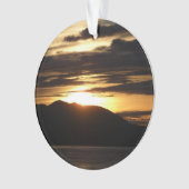 アラスカの夕日III美しいアラスカ写真 オーナメント (正面)