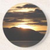 アラスカの夕日III美しいアラスカ写真 コースター (正面)