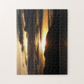 アラスカの夕日III美しいアラスカ写真 ジグソーパズル (縦)