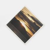 アラスカの夕日III美しいアラスカ写真 スタンダードランチョンナプキン (角)