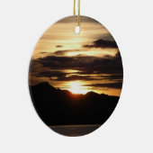 アラスカの夕日III美しいアラスカ写真 セラミックオーナメント (右)