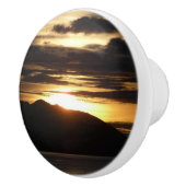 アラスカの夕日III美しいアラスカ写真 セラミックノブ (右)