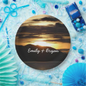 アラスカの夕日III美しいアラスカ写真 ペーパープレート (パーティー)