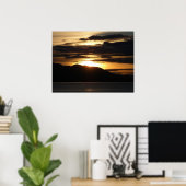 アラスカの夕日III美しいアラスカ写真 ポスター (ホームオフィス)