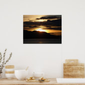 アラスカの夕日III美しいアラスカ写真 ポスター (キッチン)