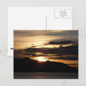 アラスカの夕日III美しいアラスカ写真 ポストカード (正面/裏面)