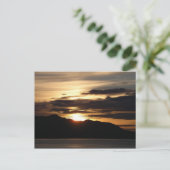 アラスカの夕日III美しいアラスカ写真 ポストカード (スタンド正面)