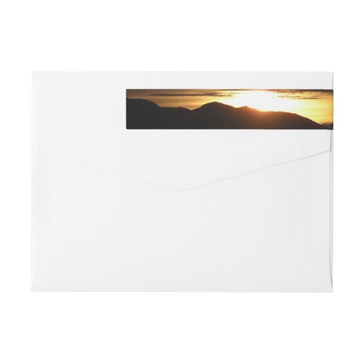 アラスカの夕日III美しいアラスカ写真 ラップアラウンドラベル (裏面)