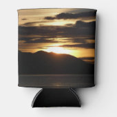 アラスカの夕日III美しいアラスカ写真 缶クーラー (正面)