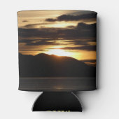 アラスカの夕日III美しいアラスカ写真 缶クーラー (裏面)