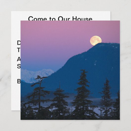 アラスカの夜景 招待状 (正面/裏面)