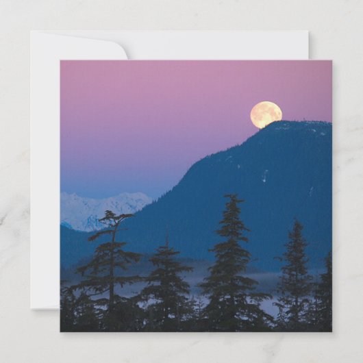 アラスカの夜景 招待状 (正面)