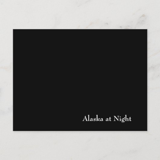 アラスカの夜 ポストカード (正面)