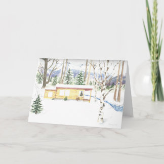 アラスカの家屋敷のクリスマスカード シーズンカード