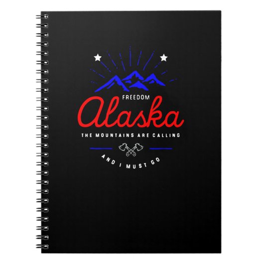 アラスカの山々は私が暗い色に行かなければならないと呼んでいる ノートブック (正面)