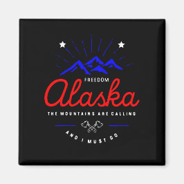 アラスカの山々は私が暗い色に行かなければならないと呼んでいる マグネット