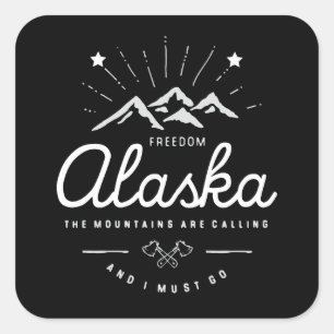 アラスカの山々は、私がモノダーク行かなければならないと呼んでいる スクエアシール