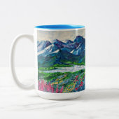 アラスカの山とFireweed 15oz mug ツートーンマグカップ (左)