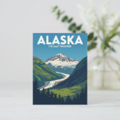 アラスカの山岳風景 ポストカード (スタンド正面)