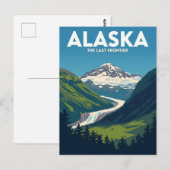 アラスカの山岳風景 ポストカード (正面/裏面)