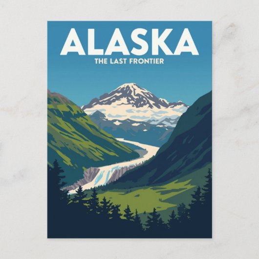 アラスカの山岳風景 ポストカード (正面)
