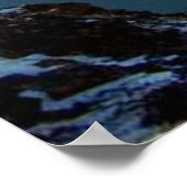 アラスカの山脈と下の街 ポスター (角)