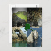 アラスカの岩石形成と洞窟のコラージュ ポストカード (正面/裏面)