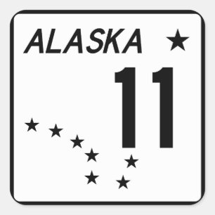 アラスカの州のルート11 スクエアシール