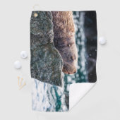 アラスカの復活の湾のアシカ ゴルフタオル (インサイチュ)