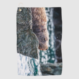 アラスカの復活の湾のアシカ ゴルフタオル