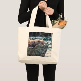 アラスカの復活の湾のアシカ ラージトートバッグ