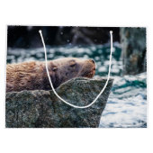 アラスカの復活の湾のアシカ ラージペーパーバッグ (裏面)