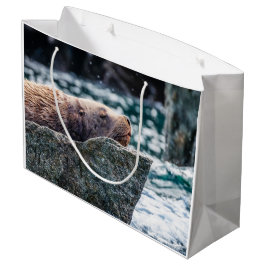 アラスカの復活の湾のアシカ ラージペーパーバッグ