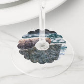 アラスカの復活の湾のアシカ ワイングラスタグ (クローズアップ)