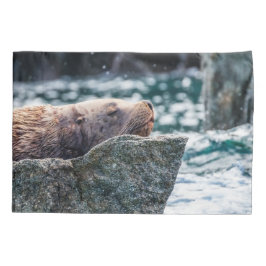 アラスカの復活の湾のアシカ 枕カバー