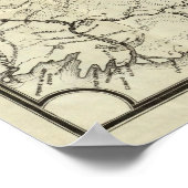 アラスカの新しい金ゴールド野の地図 ポスター (角)