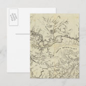 アラスカの新しい金ゴールド野の地図 ポストカード (正面/裏面)