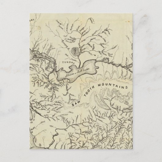 アラスカの新しい金ゴールド野の地図 ポストカード (正面)