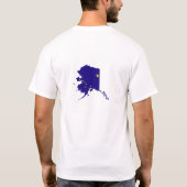アラスカの旗の地図 Tシャツ (裏面)