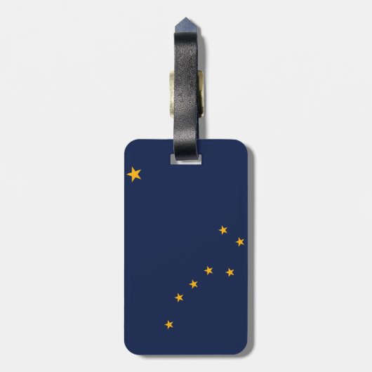 アラスカの旗 ラゲッジタグ (裏面縦)