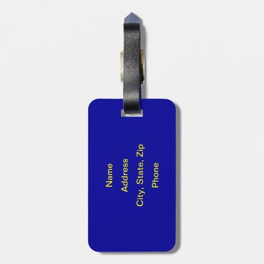 アラスカの旗 ラゲッジタグ (裏面縦)