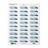 アラスカの水彩山の風景の冒険 ラベル (フルシート)