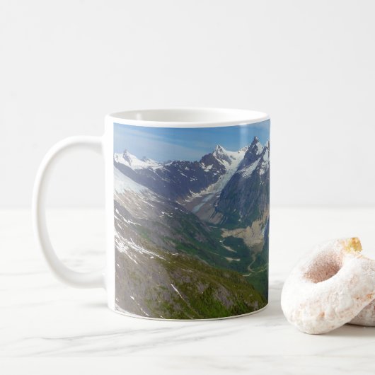 アラスカの氷河に削られた谷 コーヒーマグカップ (ドーナツ)